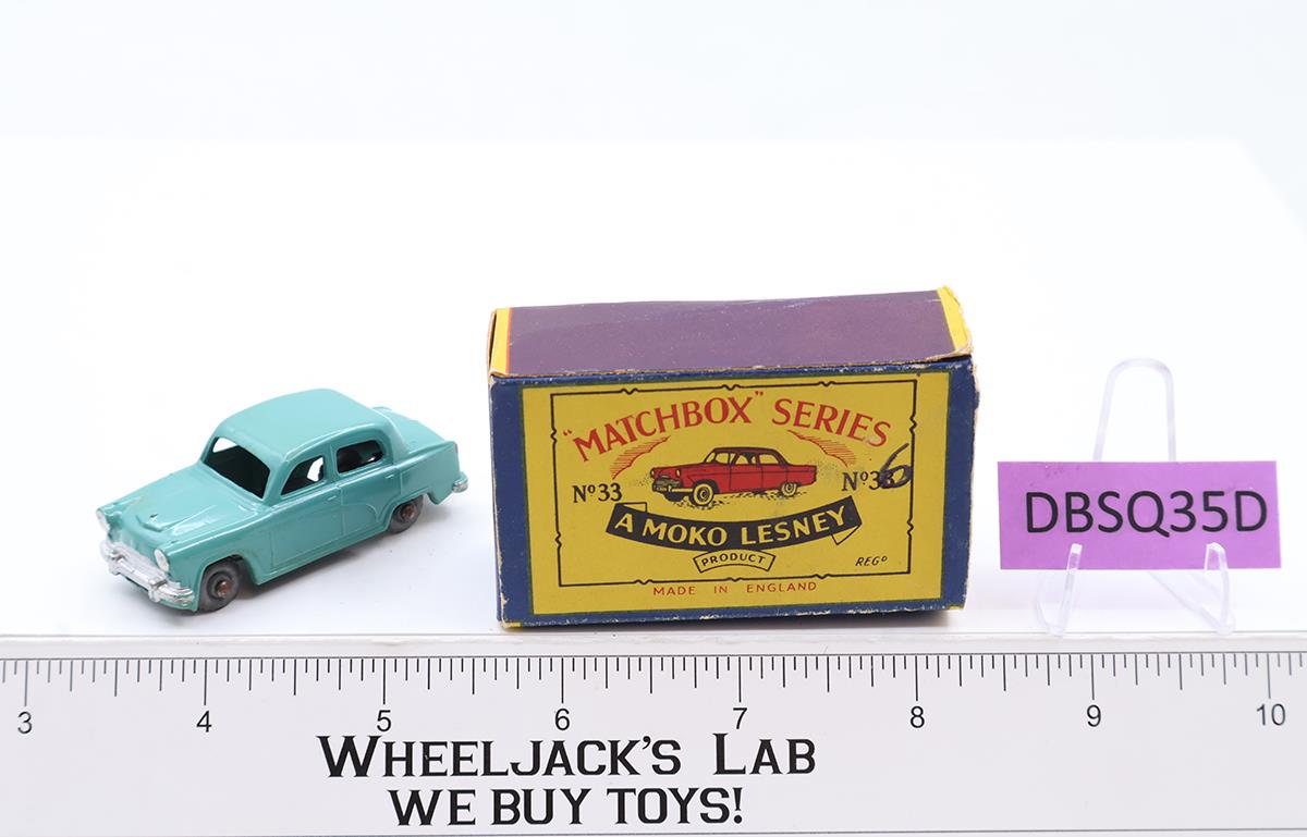 Austin A50 No. 36 MOKO Lesney Matchbox 1957 BLUE GREEN Vintage England