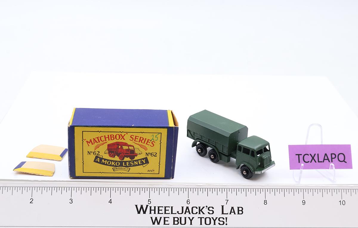 General Service Lorry No. 62 w/ B3 Box MOKO Lesney Matchbox 1959 Vtg England NM