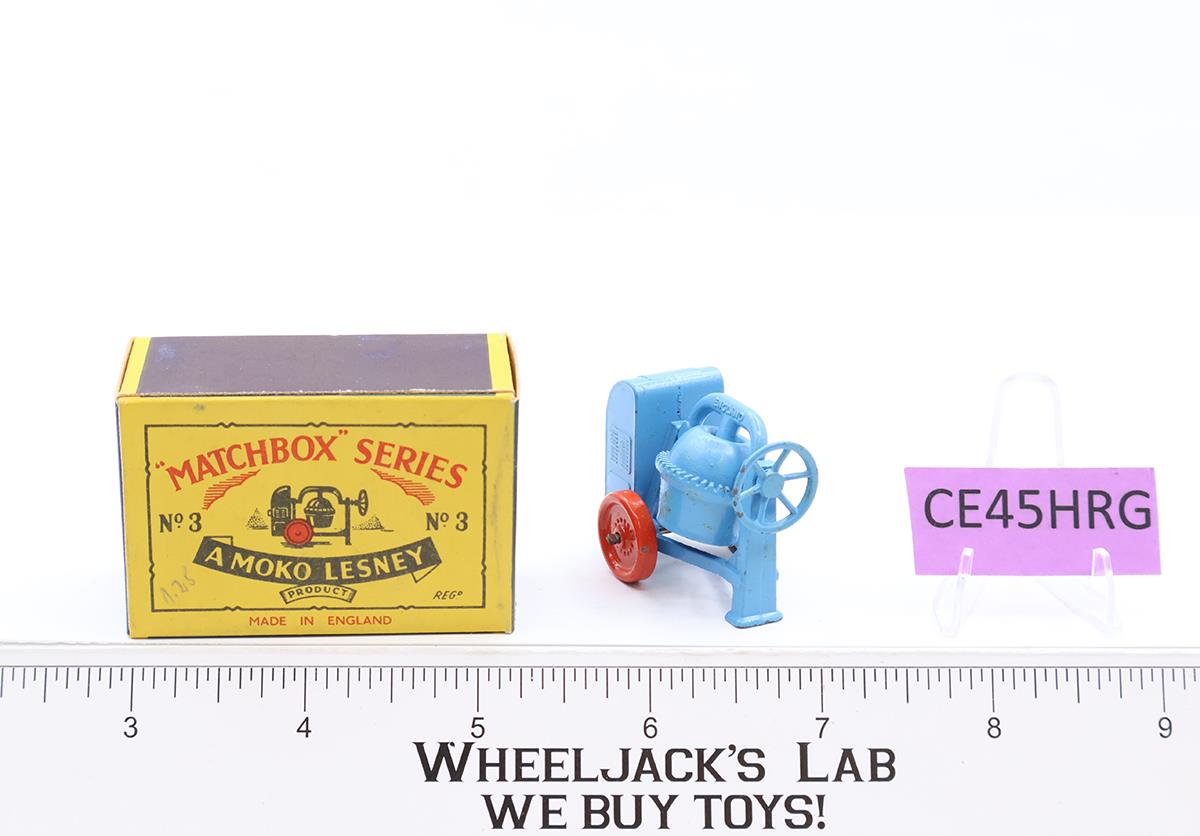 Cement Mixer No.3 MOKO Lesney Matchbox BLUE Vintage w/ B2 Box