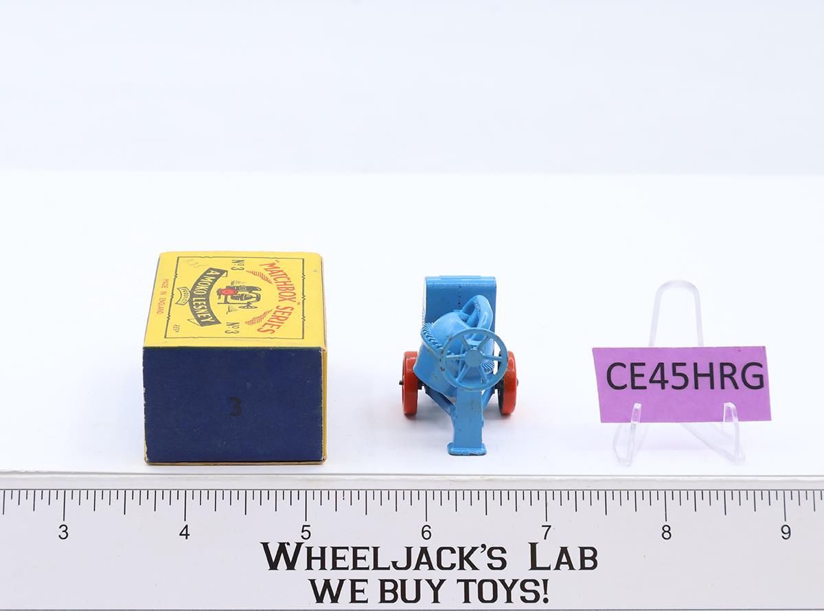 Cement Mixer No.3 MOKO Lesney Matchbox BLUE Vintage w/ B2 Box