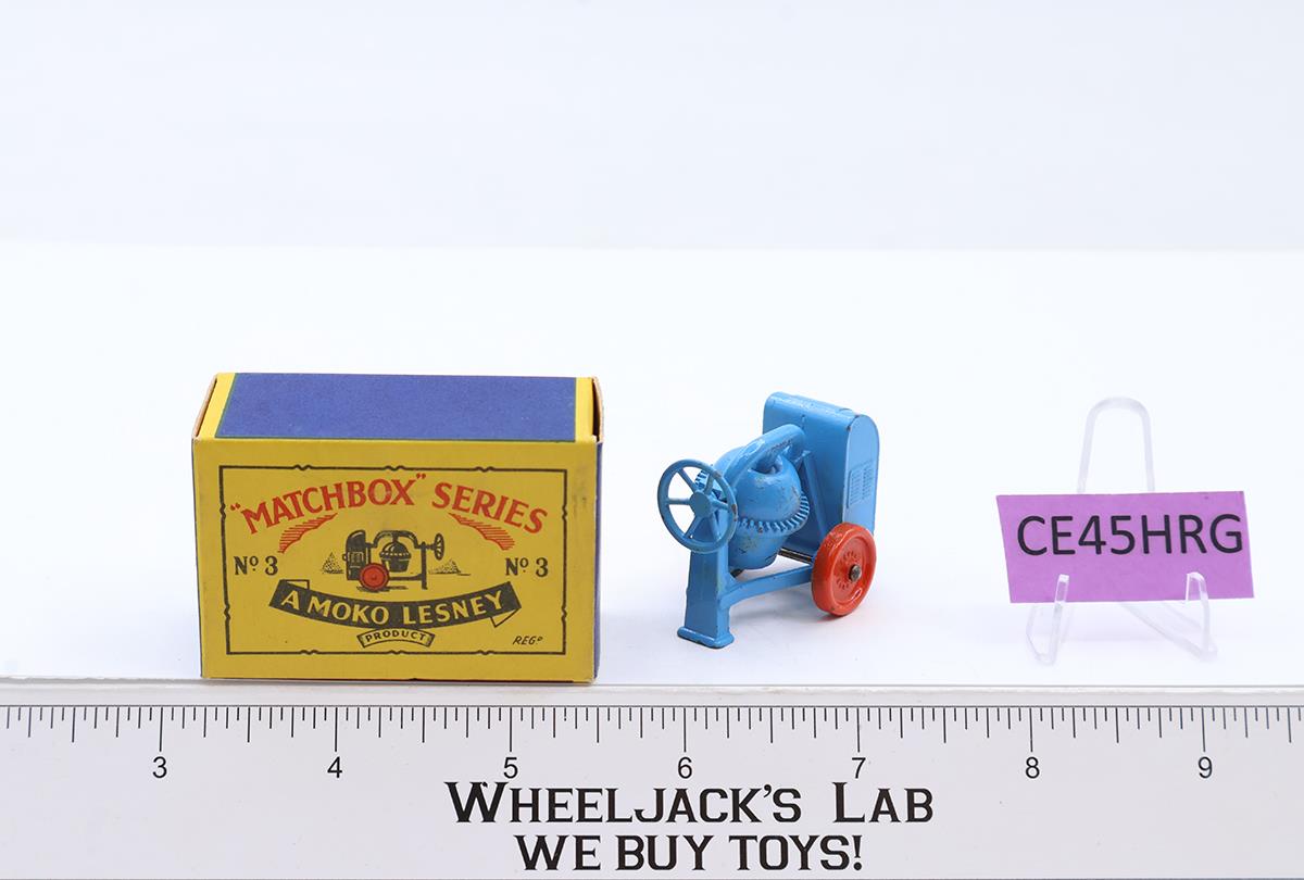 Cement Mixer No.3 MOKO Lesney Matchbox BLUE Vintage w/ B2 Box