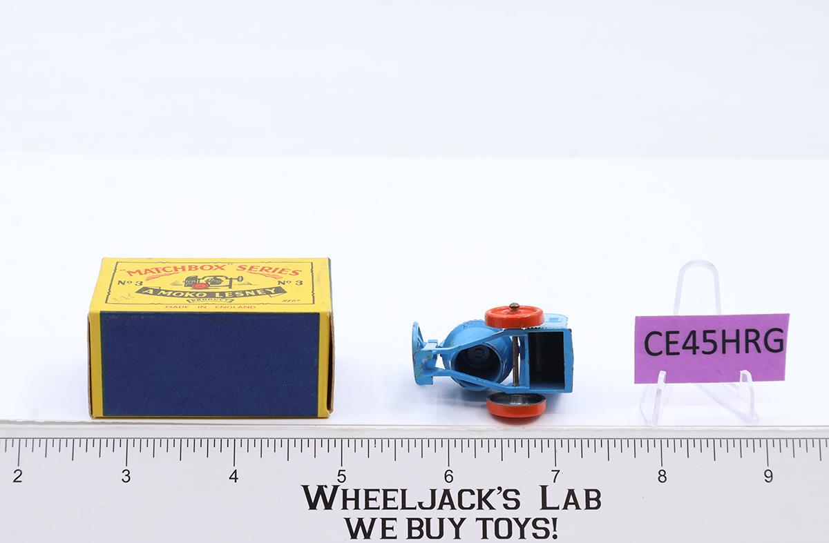 Cement Mixer No.3 MOKO Lesney Matchbox BLUE Vintage w/ B2 Box