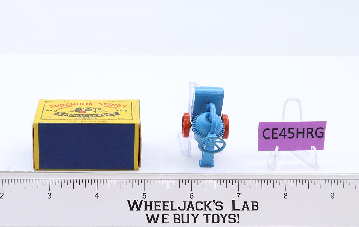 Cement Mixer No.3 MOKO Lesney Matchbox BLUE Vintage w/ B2 Box