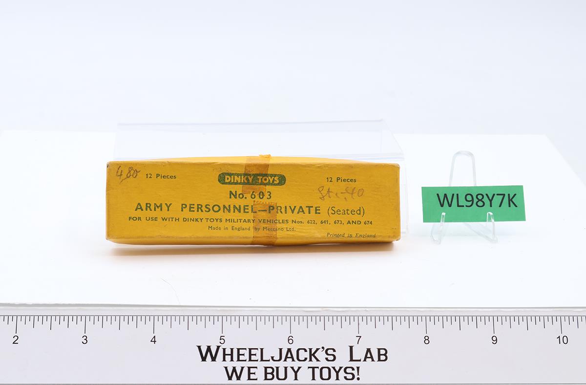 DINKY Toys #603 Army Personnel-Private (Seated) Diecast Vintage Meccano England