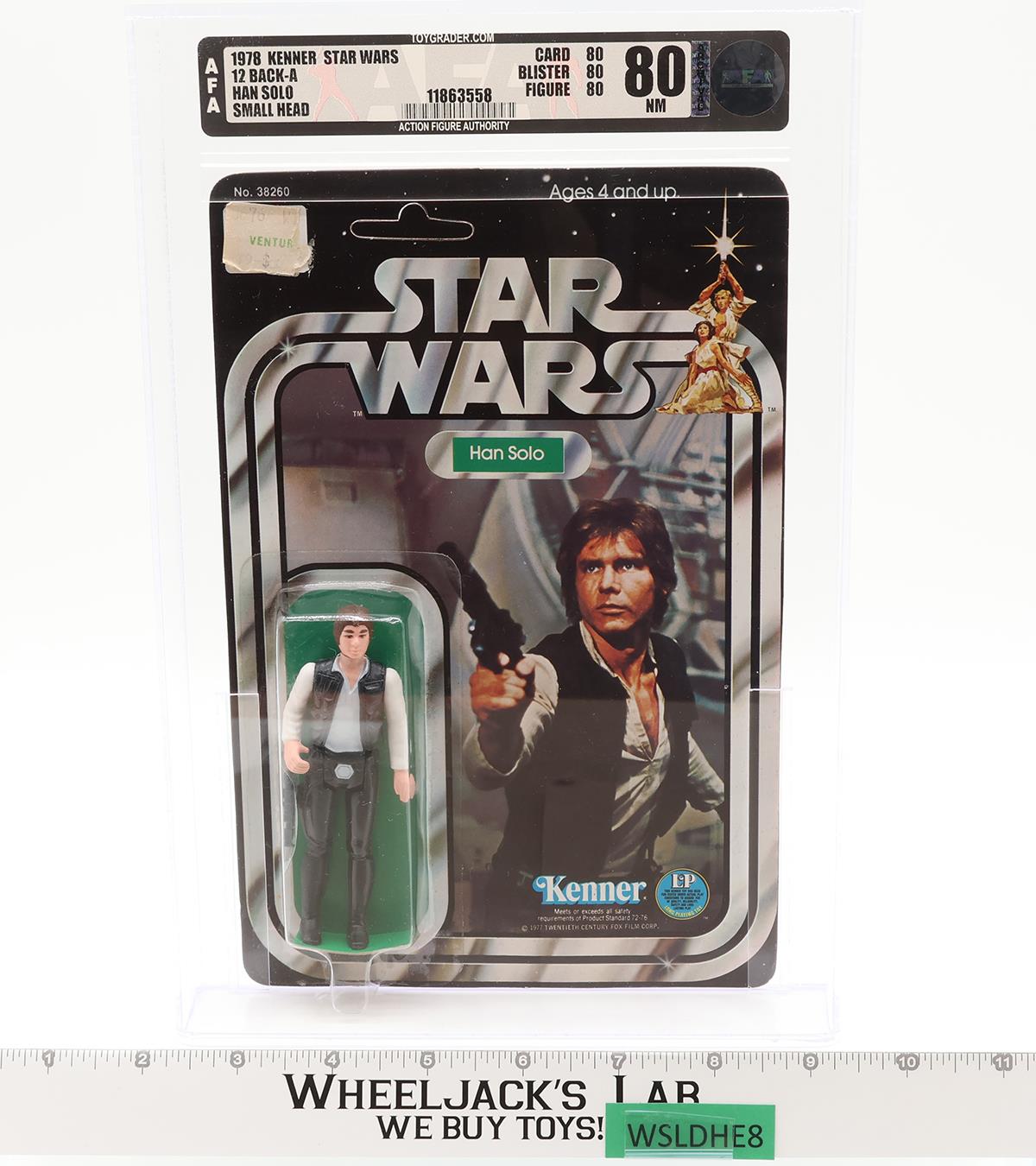 Han Solo Small Head AFA GRADED 80 80/80/80 12-Back-A Star Wars 1978 Kenner