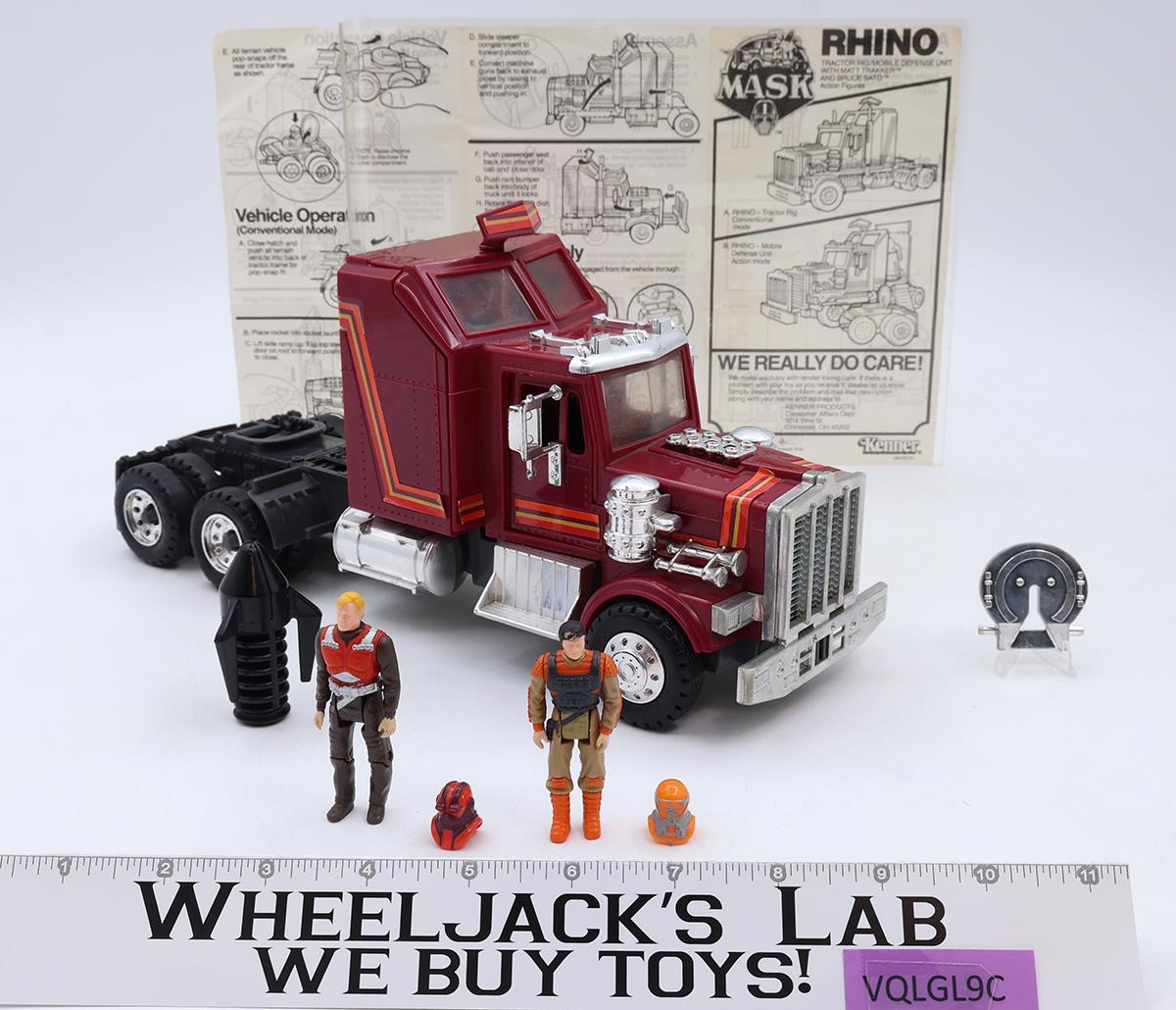 Rhino W/Matt Trakker & Bruce Santo M.A.S.K. MASK 1985 Kenner Vintage Vehicle