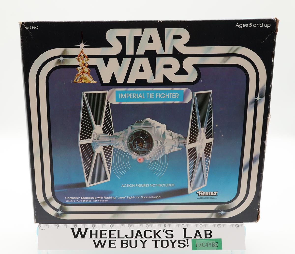 White Imperial Tie Fighter NICE 100% Complete Star Wars 1978 Kenner Vehicle
