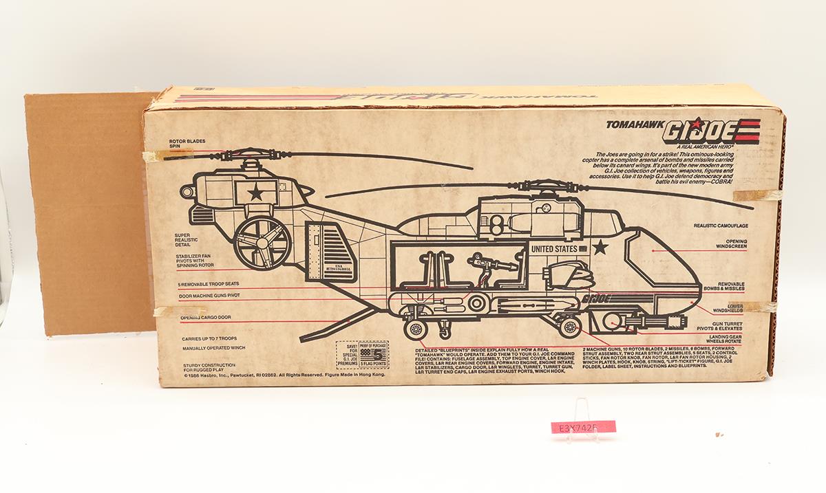 Tomahawk & Lift-Ticket W/ Box GI Joe 1986 Hasbro Vintage Action Figure Vehicle
