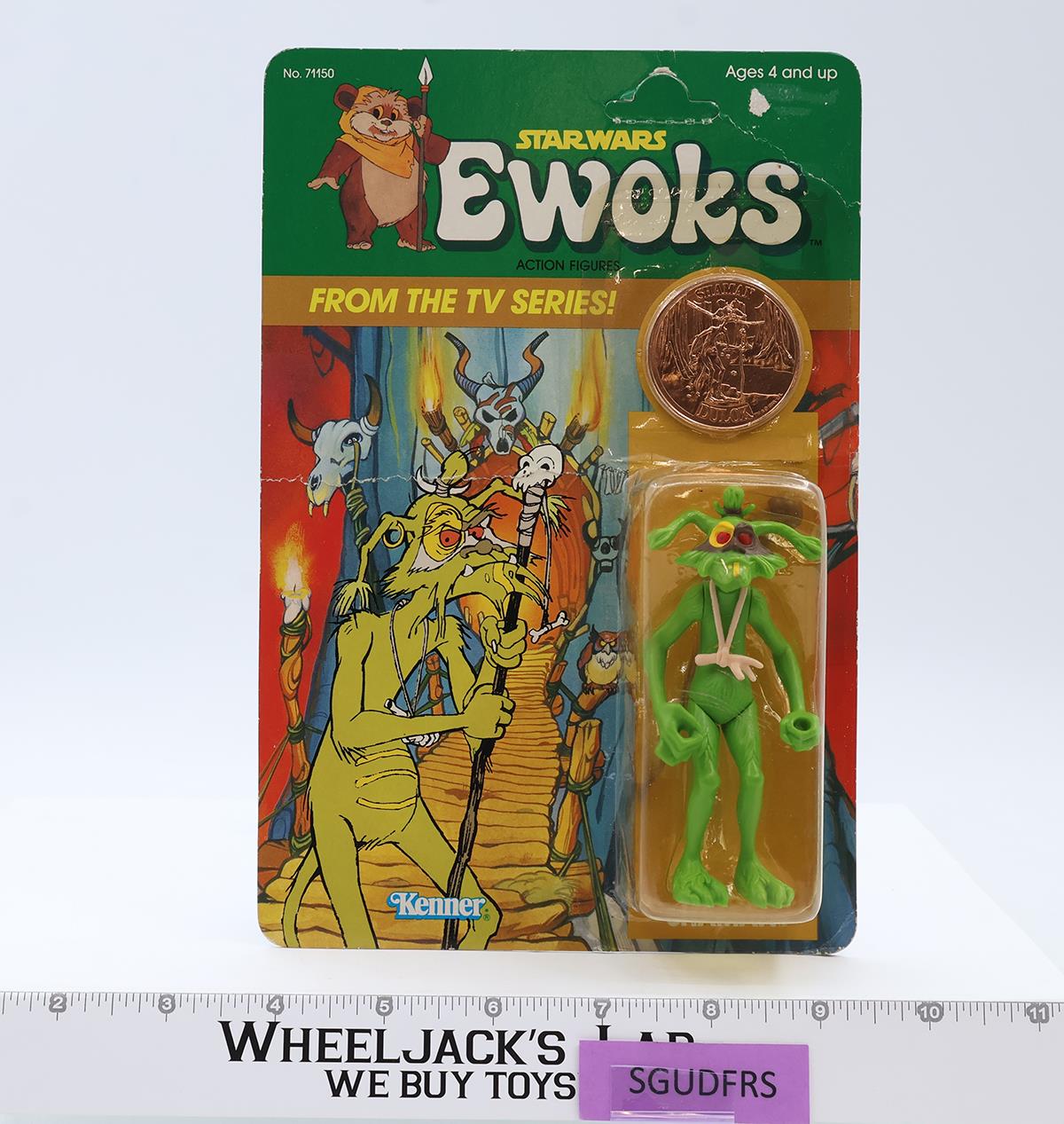 Dulok Shaman W/Coin Star Wars Ewoks 1985 Kenner Action Figure NEW SEALED