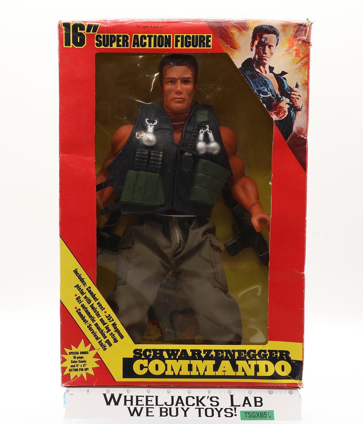 Schwarzenegger Commando 100% Complete 1985 Diamond Toymakers 16" Action Figure