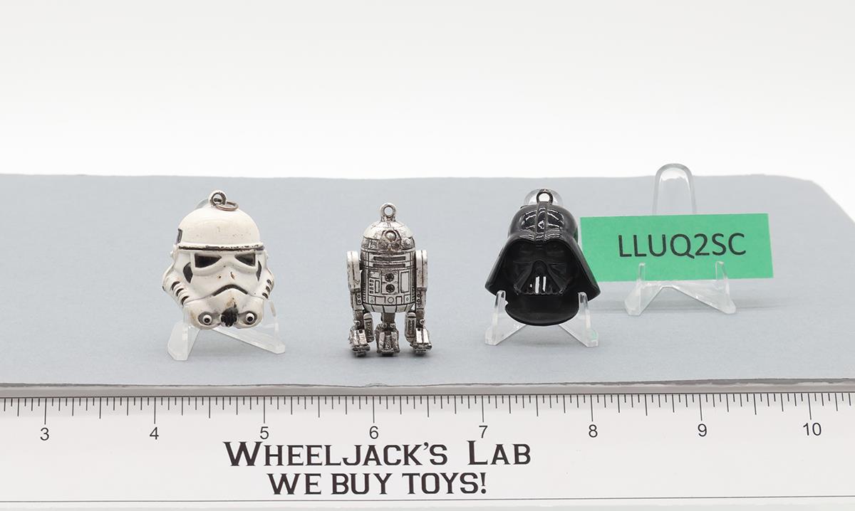 R2-D2 Stormtrooper Darth Vader Charms Pendants Star Wars Lucasfilm Vintage Metal