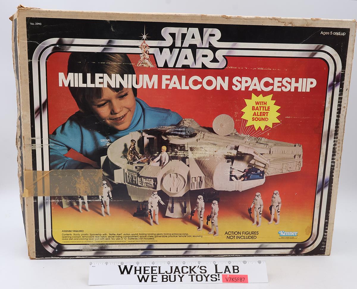 Millennium Falcon WORKS 100% Complete W/Box + Insert Star Wars 1979 Kenner