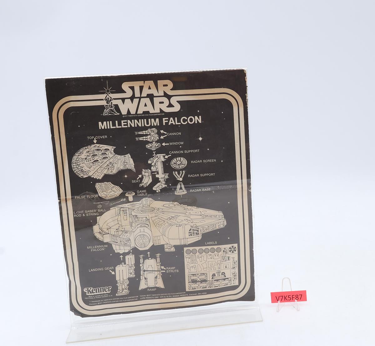 Millennium Falcon WORKS 100% Complete W/Box + Insert Star Wars 1979 Kenner