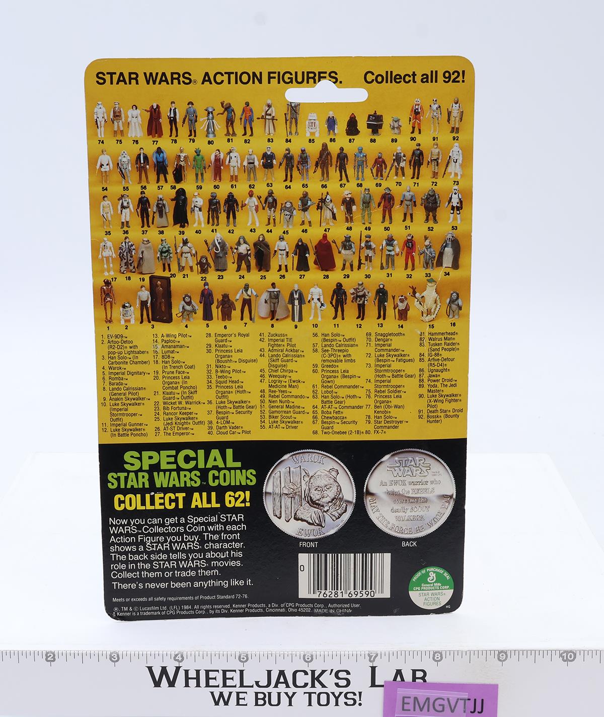 Luke Skywalker Stormtrooper Complete 92 Back Star Wars POTF 1985 Kenner NO REPRO