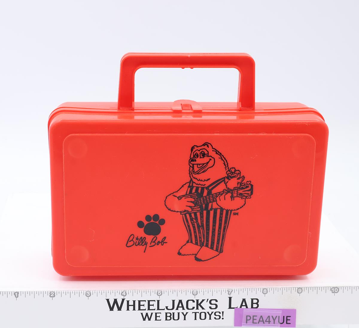 Billy Bob Red Pencil Case Showbiz Pizza Place 1980s Vintage