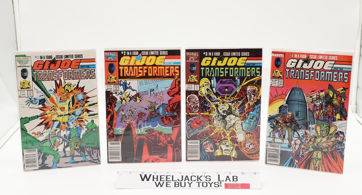 GI Joe and the Transformers Comic Books # 1-4 Marvel Comics 1980s Vintage