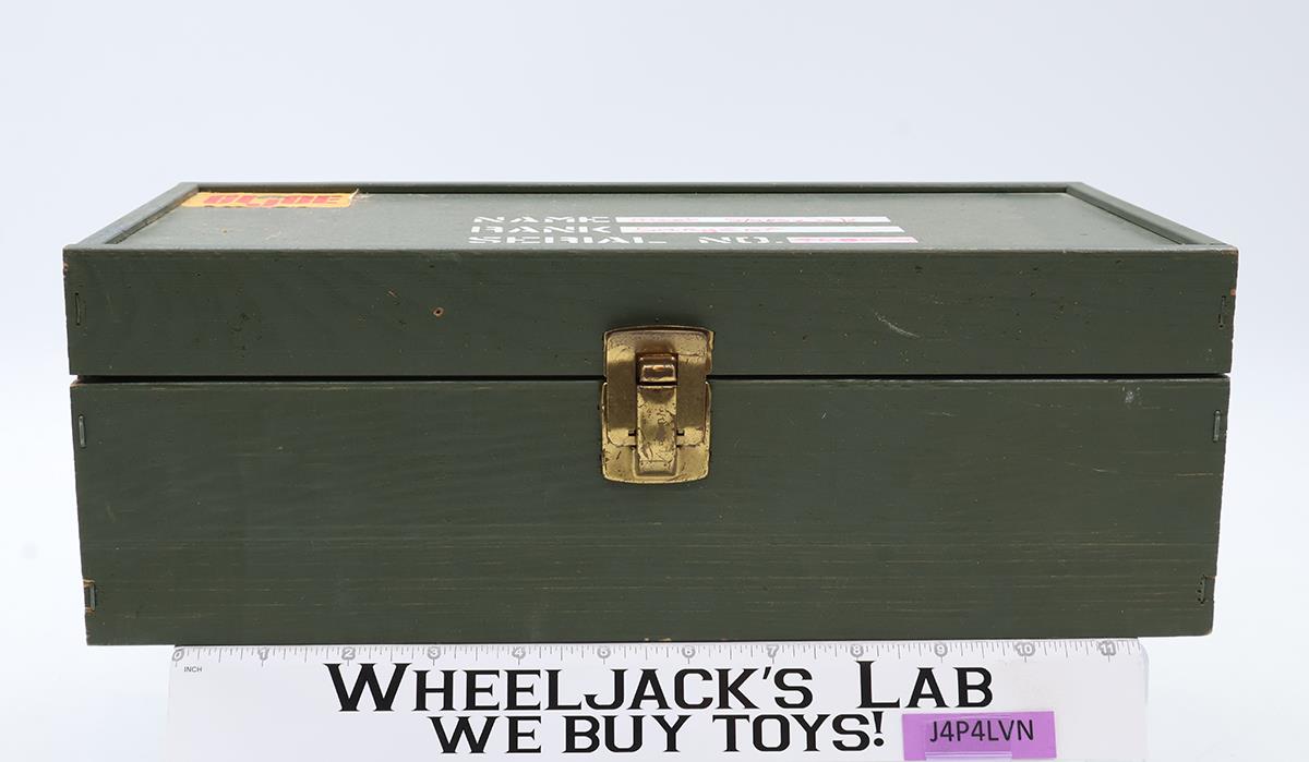 G.I. Joe Wooden Footlocker W/ Tray 1964 Hasbro Vintage Action Figure Accessory