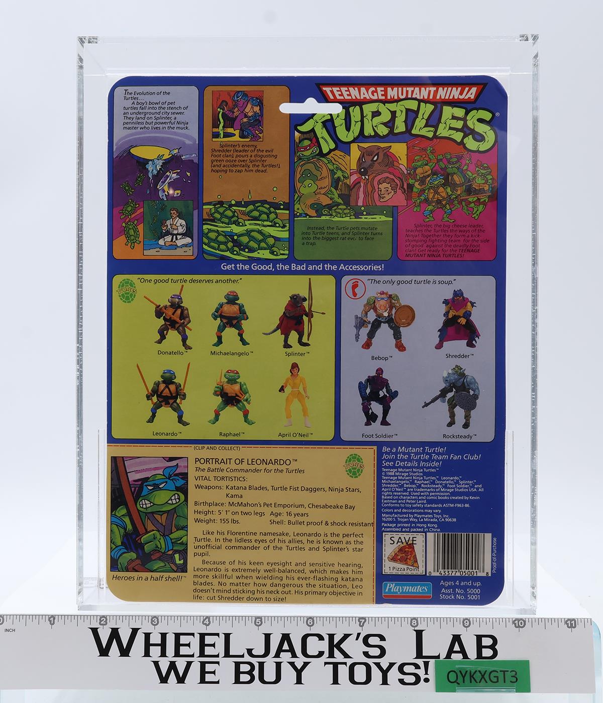 Leonardo Soft Head Fan Club Flyer 80+ 85/80/85 TMNT 10-Back Playmates NEW SEALED