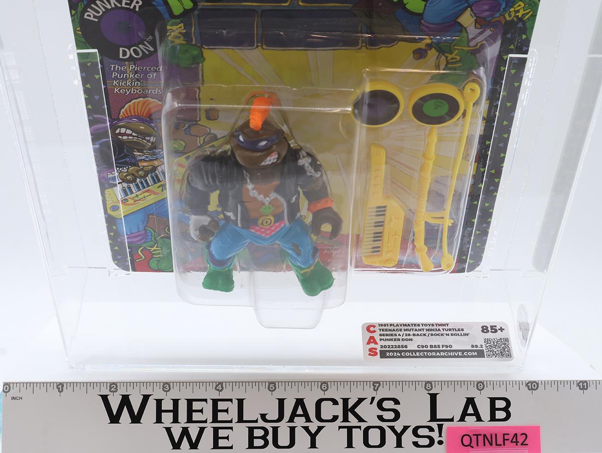 Punker Don CAS GRADED 85+ 90/85/90 28-Back TMNT 1991 Playmates Figure NEW SEALED