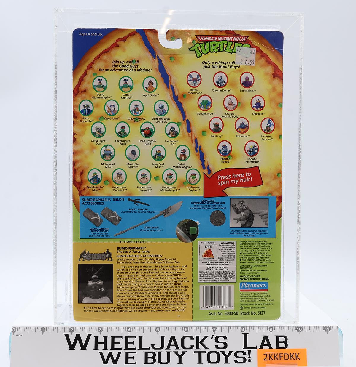 Sumo Raphael w/ Coin CAS GRADED 75 80/75/85 TMNT 1995 Playmates NEW SEALED