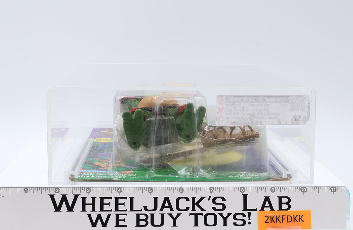 Sumo Raphael w/ Coin CAS GRADED 75 80/75/85 TMNT 1995 Playmates NEW SEALED