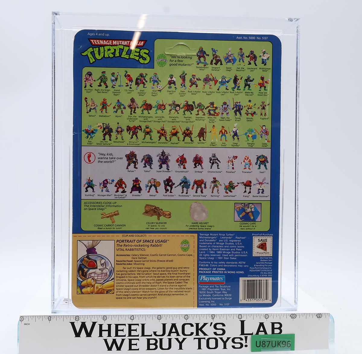 Space Usagi CAS GRADED 70 70/80/80 TMNT 69-Back 1991 Playmates Figure NEW SEALED