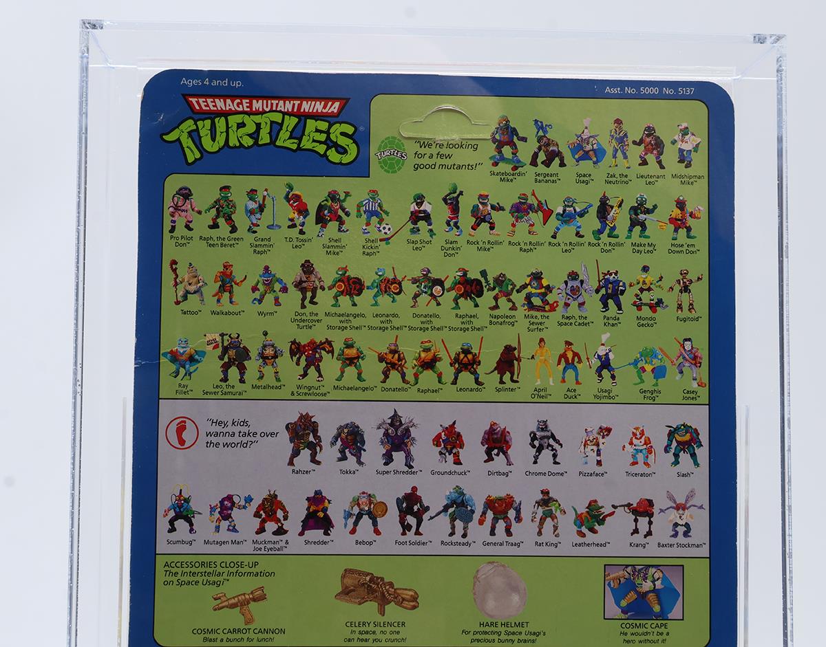 Space Usagi CAS GRADED 70 70/80/80 TMNT 69-Back 1991 Playmates Figure NEW SEALED