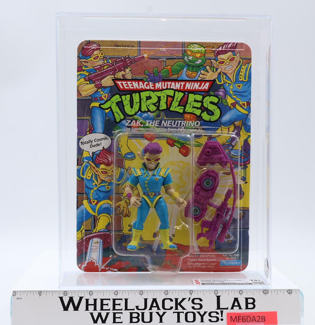 Zak the Neutrino CAS GRADED 75+ 80/75/80 TMNT 68-Back 1991 Playmates NEW SEALED