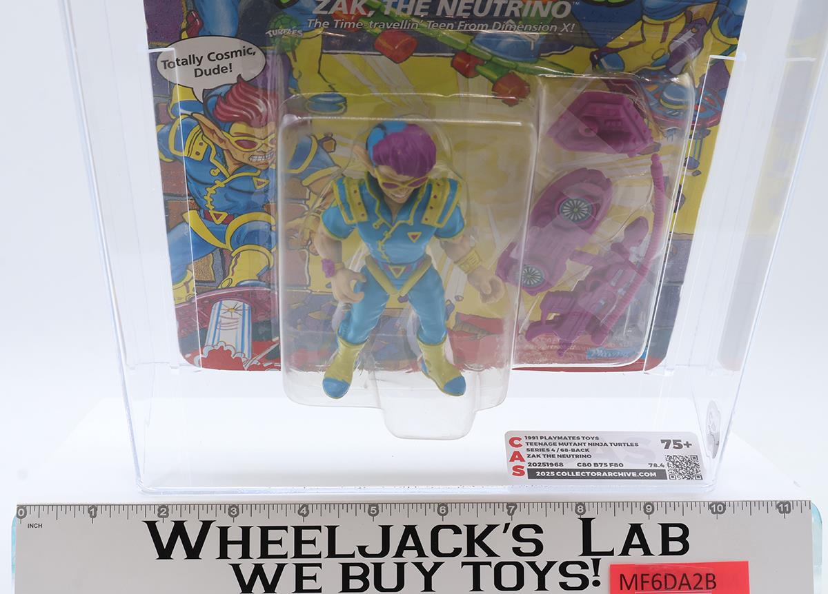 Zak the Neutrino CAS GRADED 75+ 80/75/80 TMNT 68-Back 1991 Playmates NEW SEALED