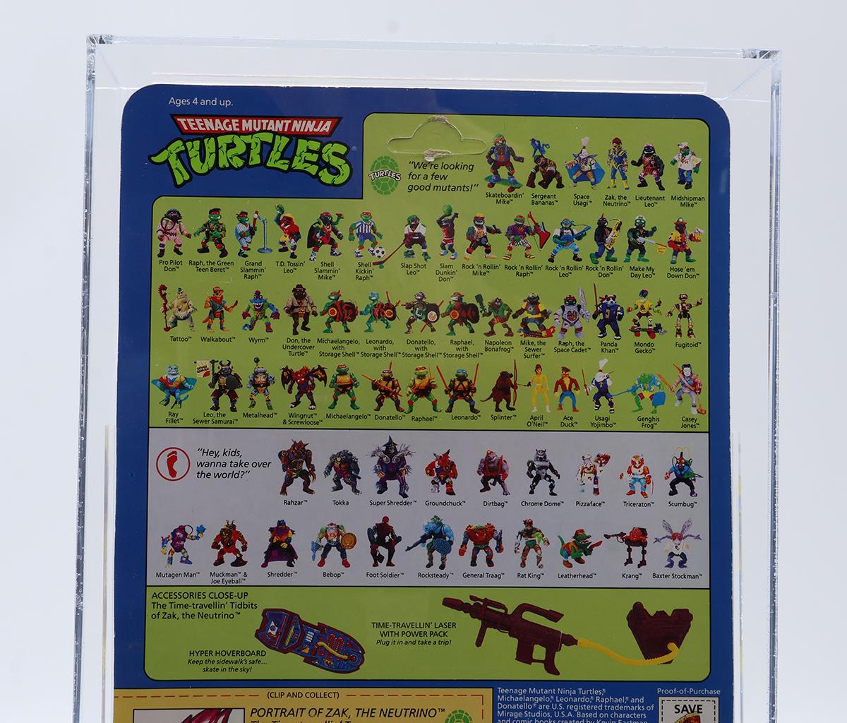 Zak the Neutrino CAS GRADED 75+ 80/75/80 TMNT 68-Back 1991 Playmates NEW SEALED