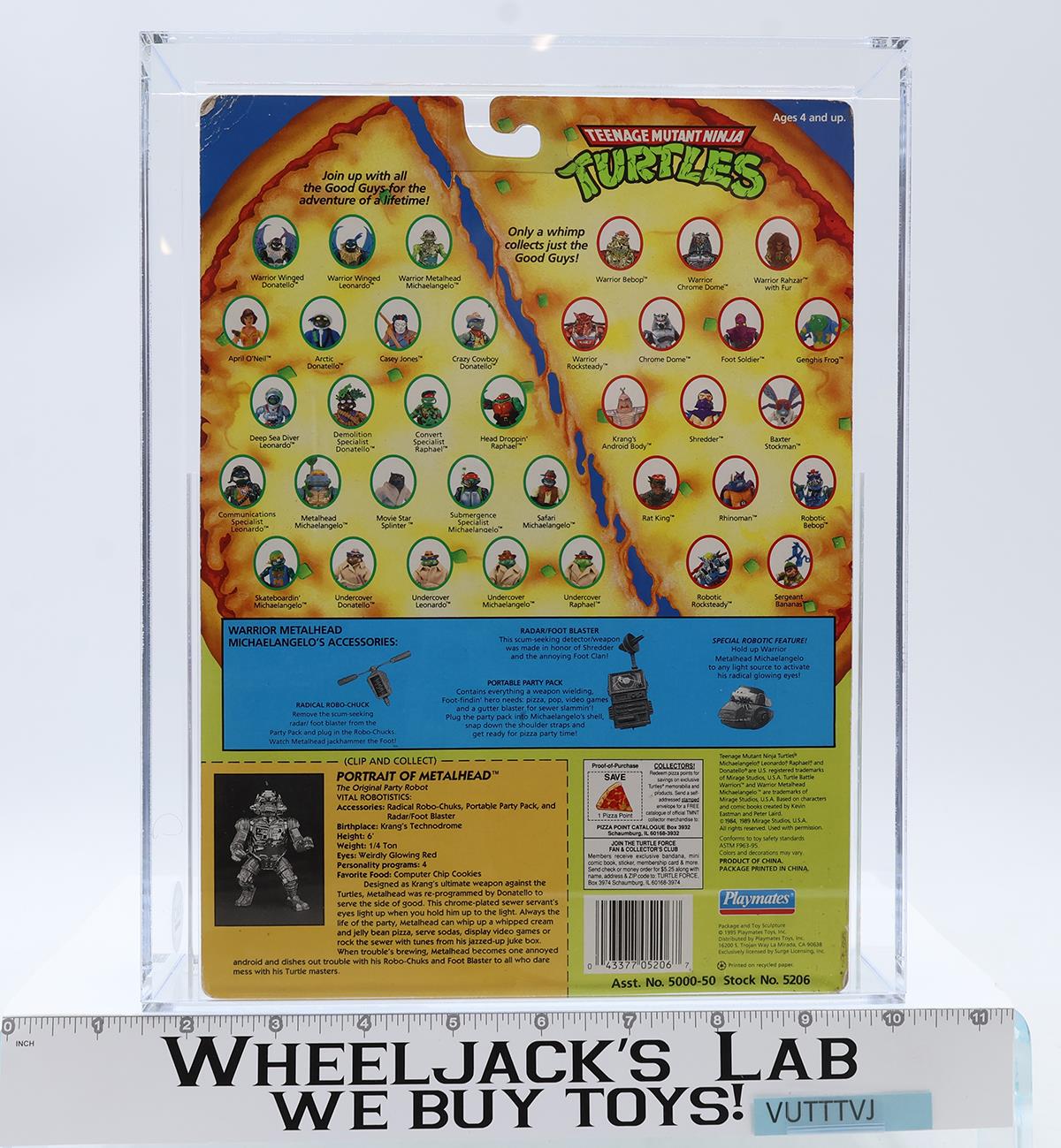 Warrior Metalhead Mike CAS GRADED 75 75/75/90 TMNT 36-Back 1995 Playmates NEW