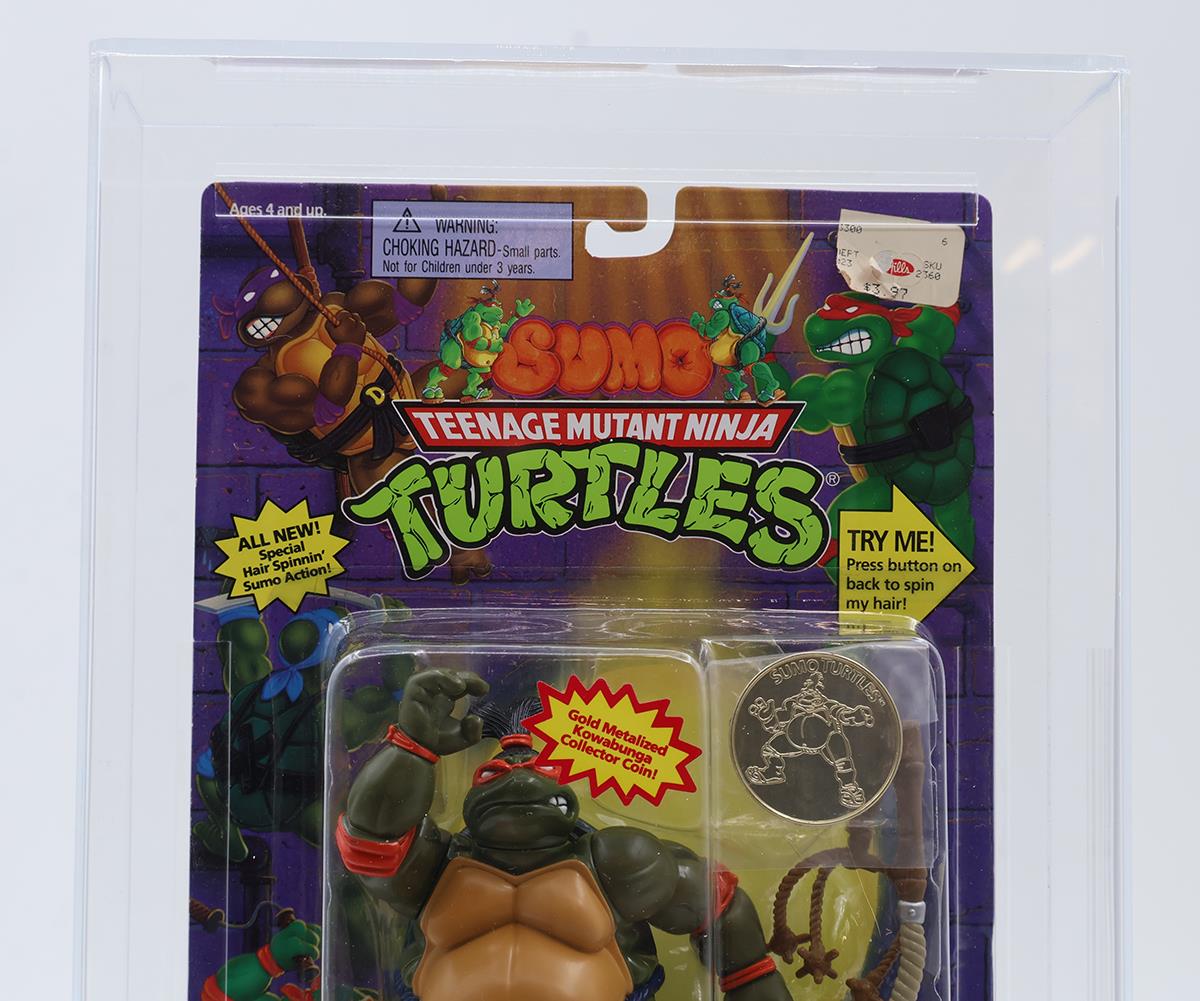 Sumo Michaelangelo w/ Coin CAS GRADED 75+ 80/75/90 TMNT Playmates NEW SEALED