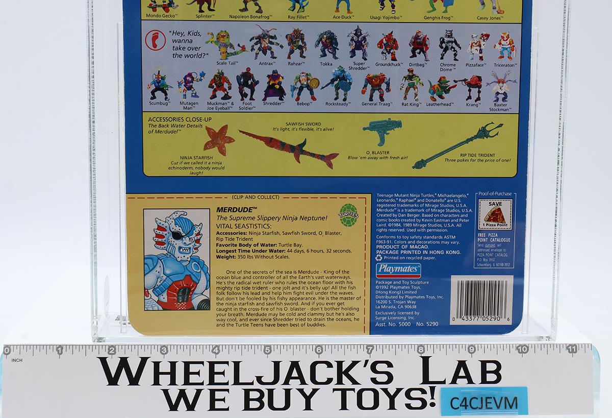 Merdude CAS GRADED 85 85/85/90 TMNT 49-Back 1992 Playmates NEW SEALED