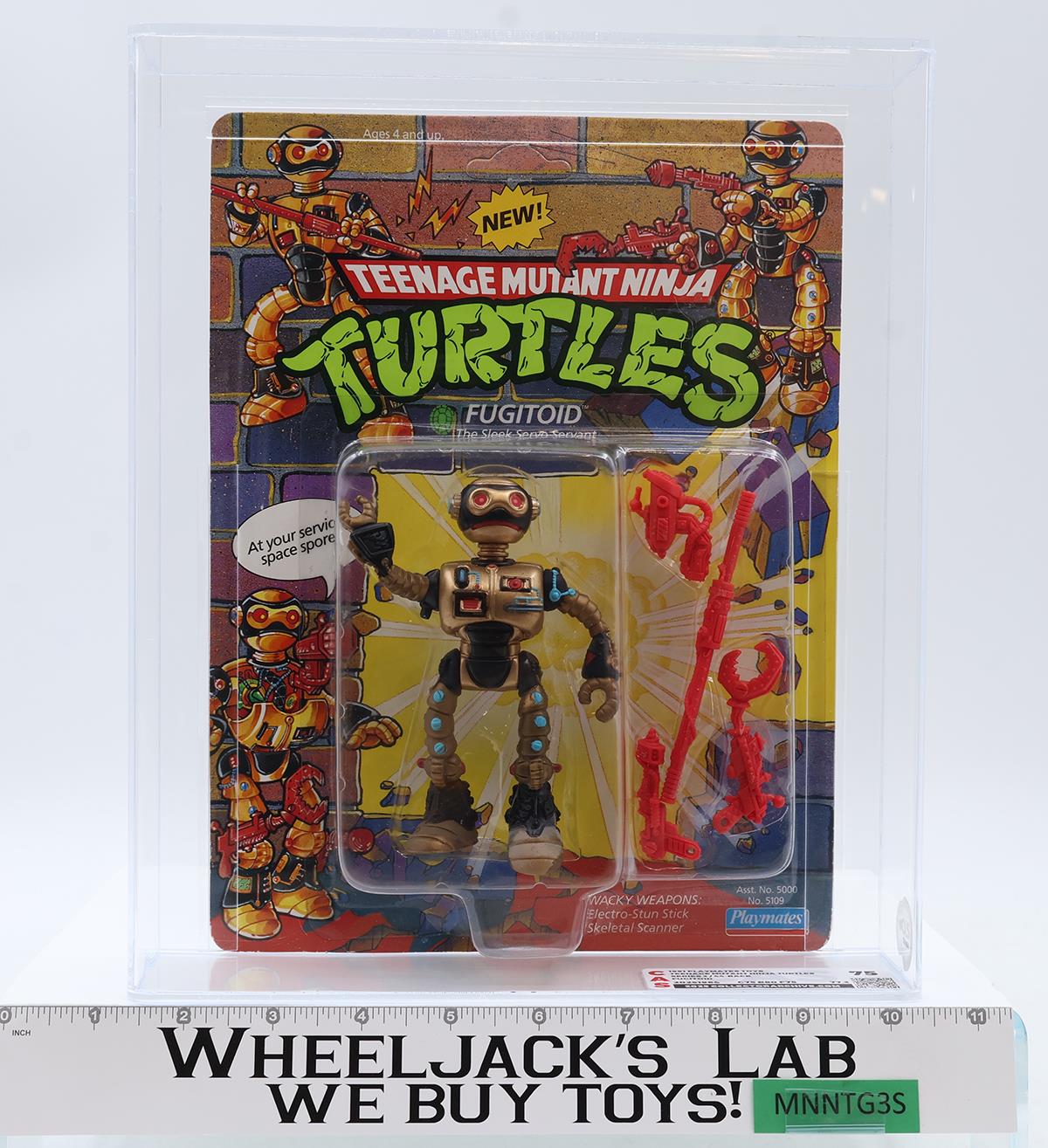 Fugitoid CAS GRADED 75 75/80/75 TMNT 44-Back 1991 Playmates NEW SEALED