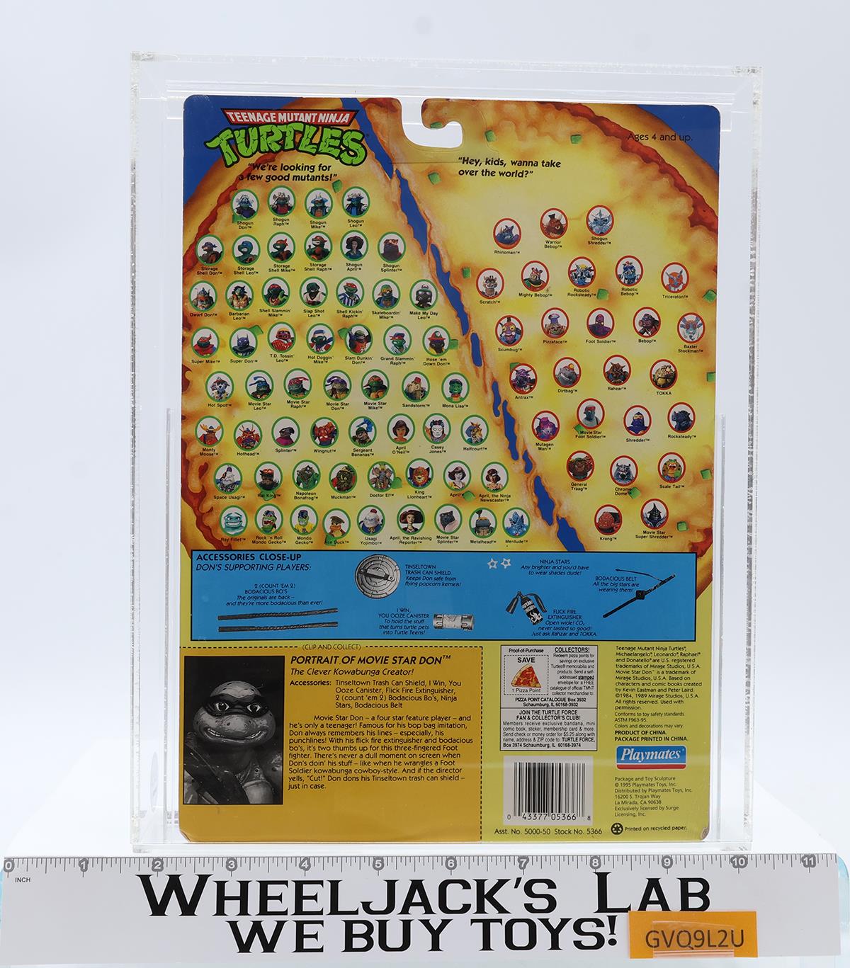 Movie Star Don CAS GRADED 80 80/80/90 TMNT 1994 Playmates Figure NEW SEALED