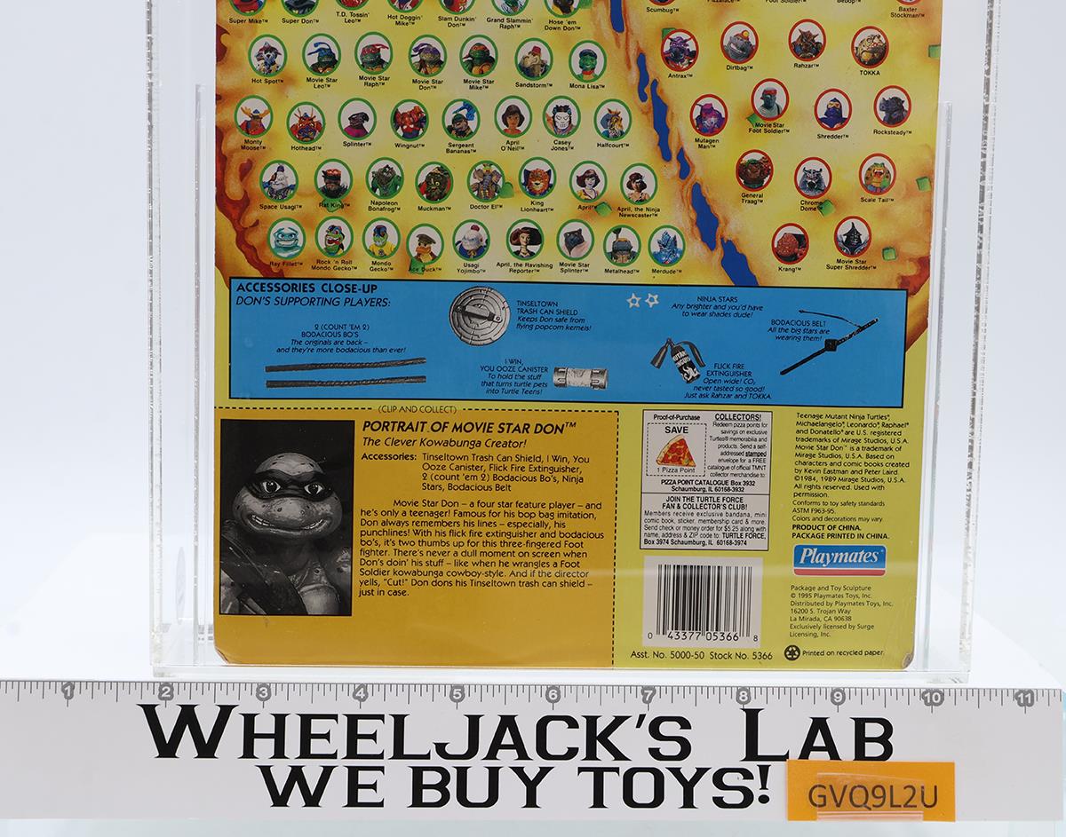 Movie Star Don CAS GRADED 80 80/80/90 TMNT 1994 Playmates Figure NEW SEALED