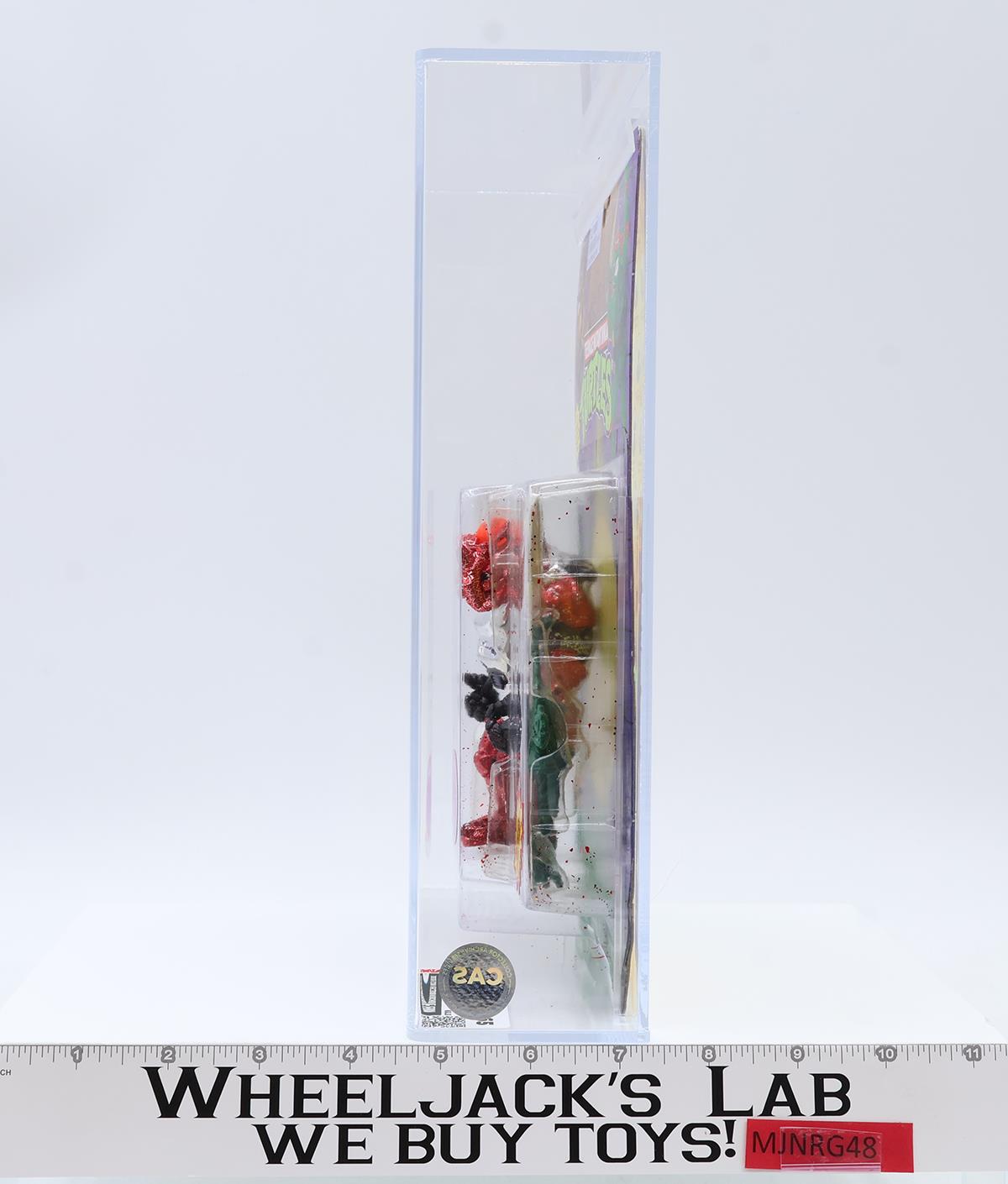 Warrior Rocksteady CAS GRADED 65 75/80/60 TMNT 1995 Playmates Figure NEW SEALED