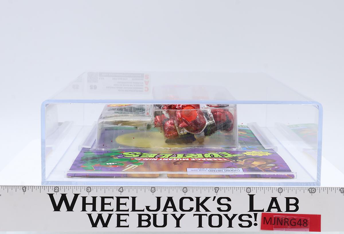 Warrior Rocksteady CAS GRADED 65 75/80/60 TMNT 1995 Playmates Figure NEW SEALED