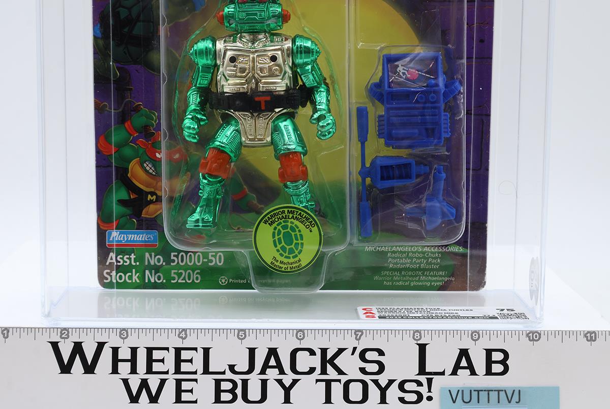 Warrior Metalhead Mike CAS GRADED 75 75/75/90 TMNT 36-Back 1995 Playmates NEW