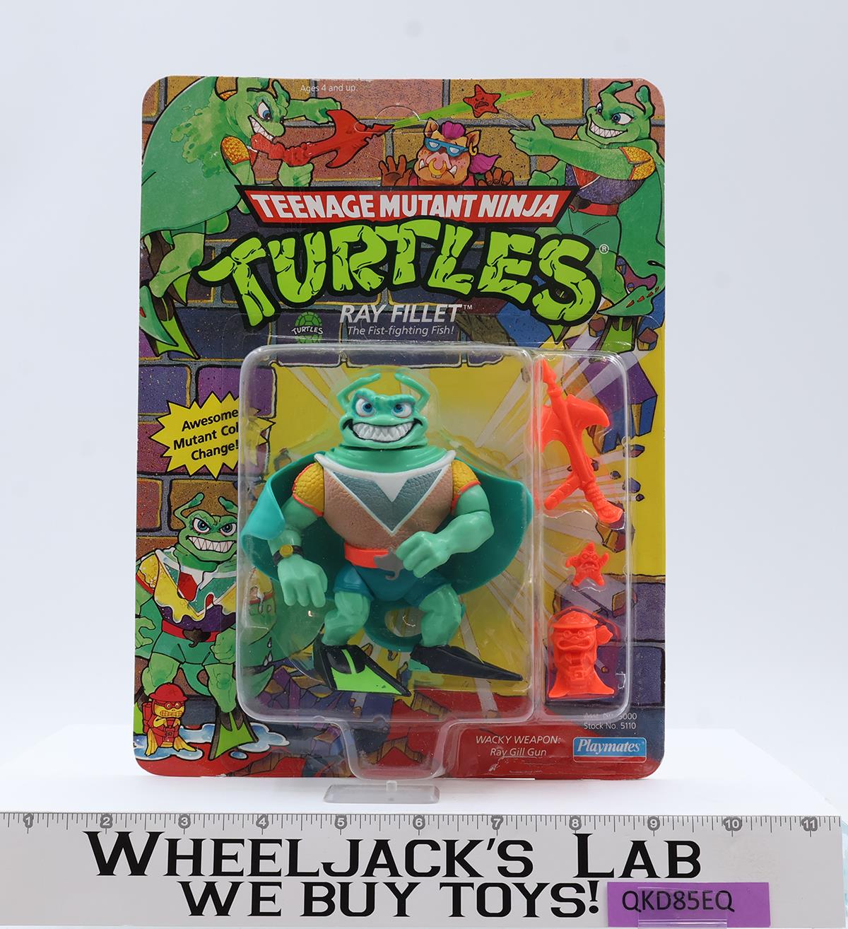 Ray Fillet Teenage Mutant Ninja Turtles TMNT 1990 Playmates NEW UNPUNCHED