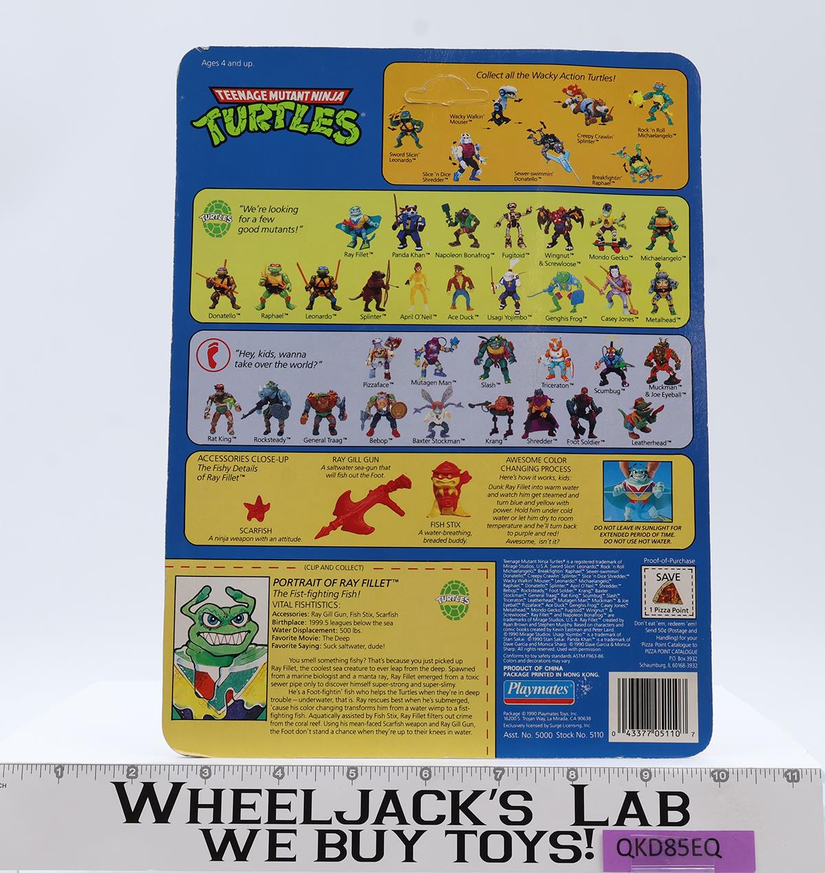 Ray Fillet Teenage Mutant Ninja Turtles TMNT 1990 Playmates NEW UNPUNCHED