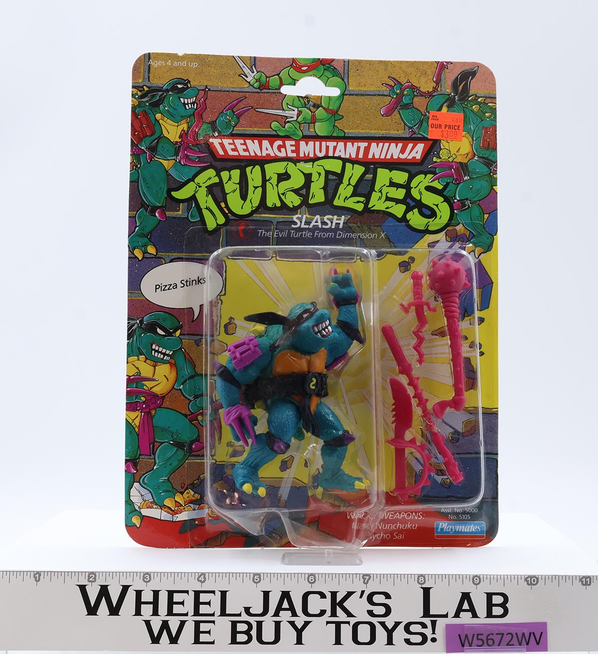 Slash Teenage Mutant Ninja Turtles TMNT 1990 Playmates Action Figure NEW SEALED