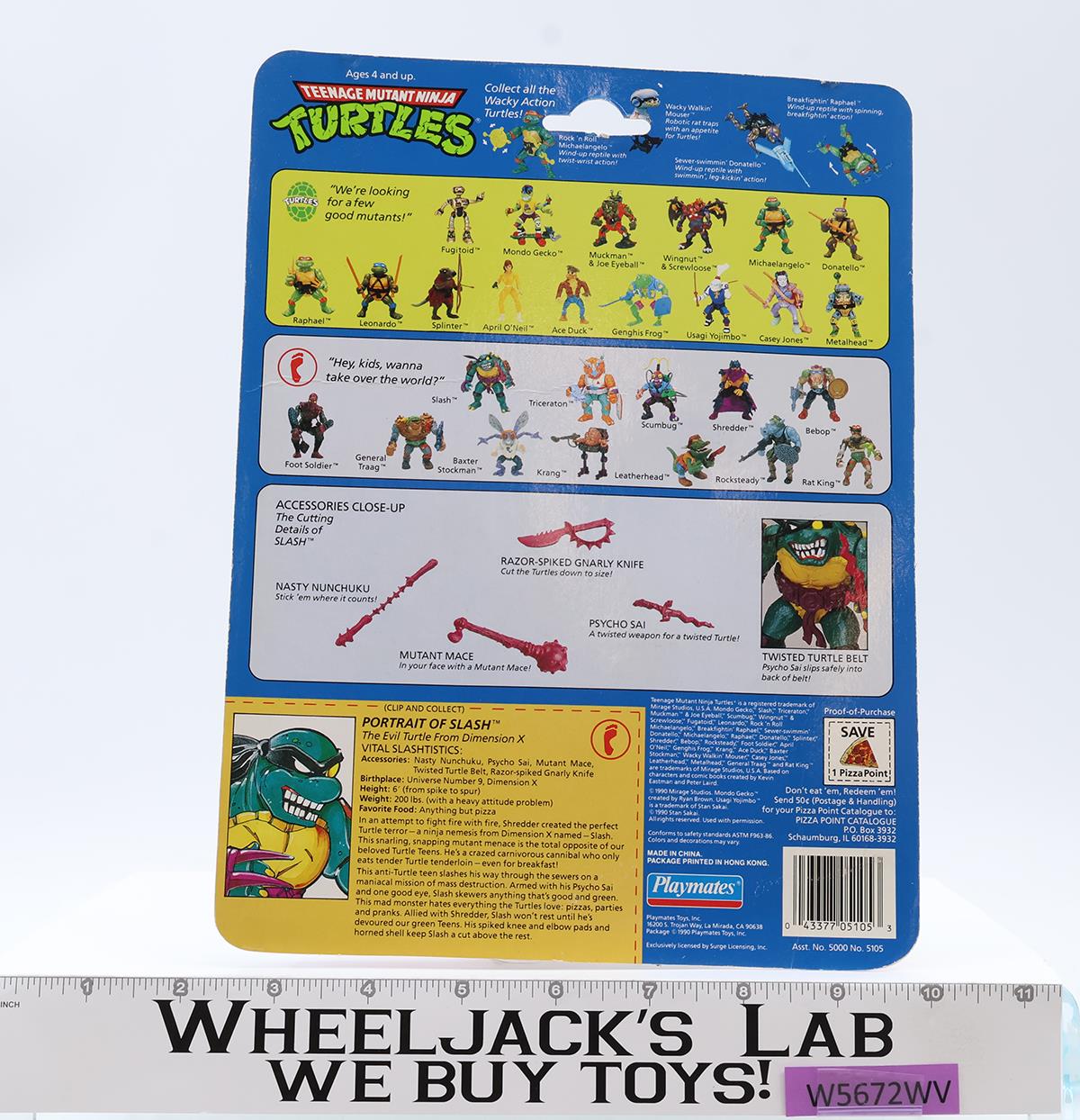 Slash Teenage Mutant Ninja Turtles TMNT 1990 Playmates Action Figure NEW SEALED