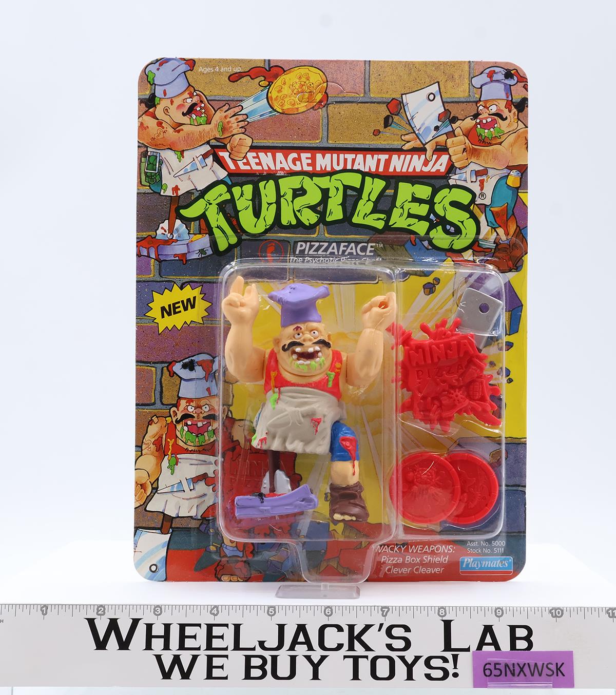 Pizzaface Teenage Mutant Ninja Turtles TMNT 1990 Playmates NEW UNPUNCHED