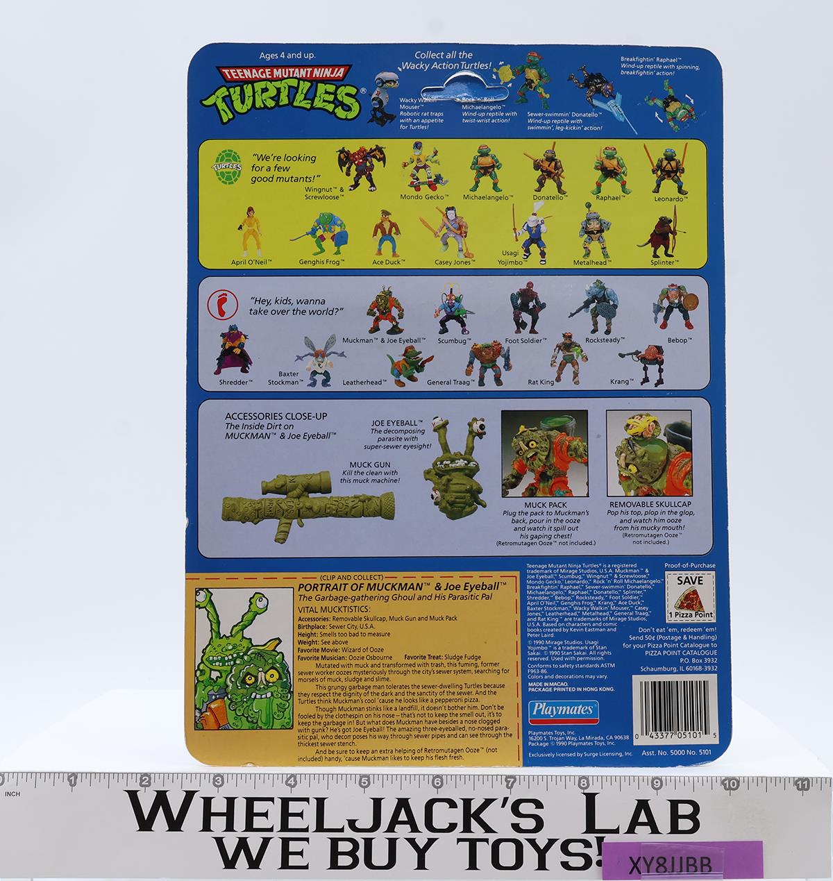 Muckman & Joe Eyeball Teenage Mutant Ninja Turtles TMNT 1990 NEW MOSC UNPUNCHED