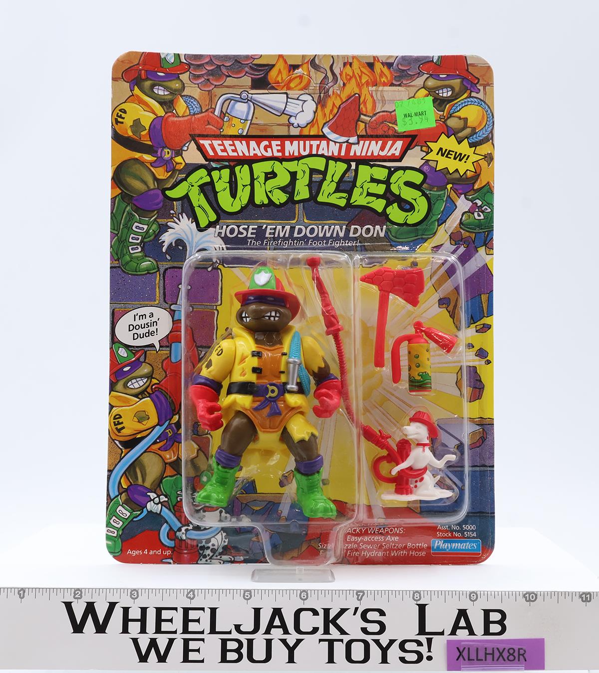 Hose 'Em Down Don Teenage Mutant Ninja Turtles TMNT 1991 Playmate NEW UNPUNCHED