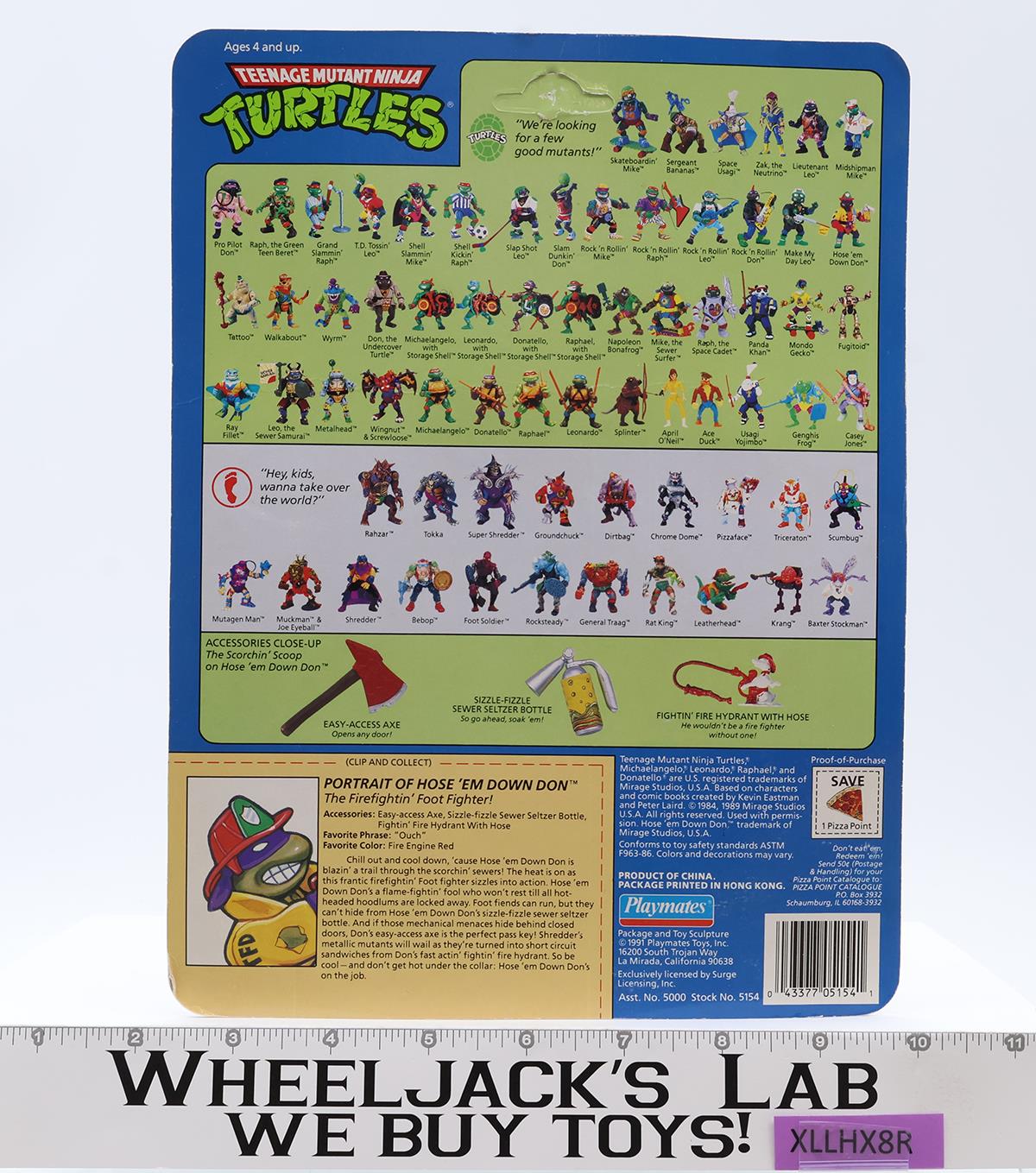 Hose 'Em Down Don Teenage Mutant Ninja Turtles TMNT 1991 Playmate NEW UNPUNCHED