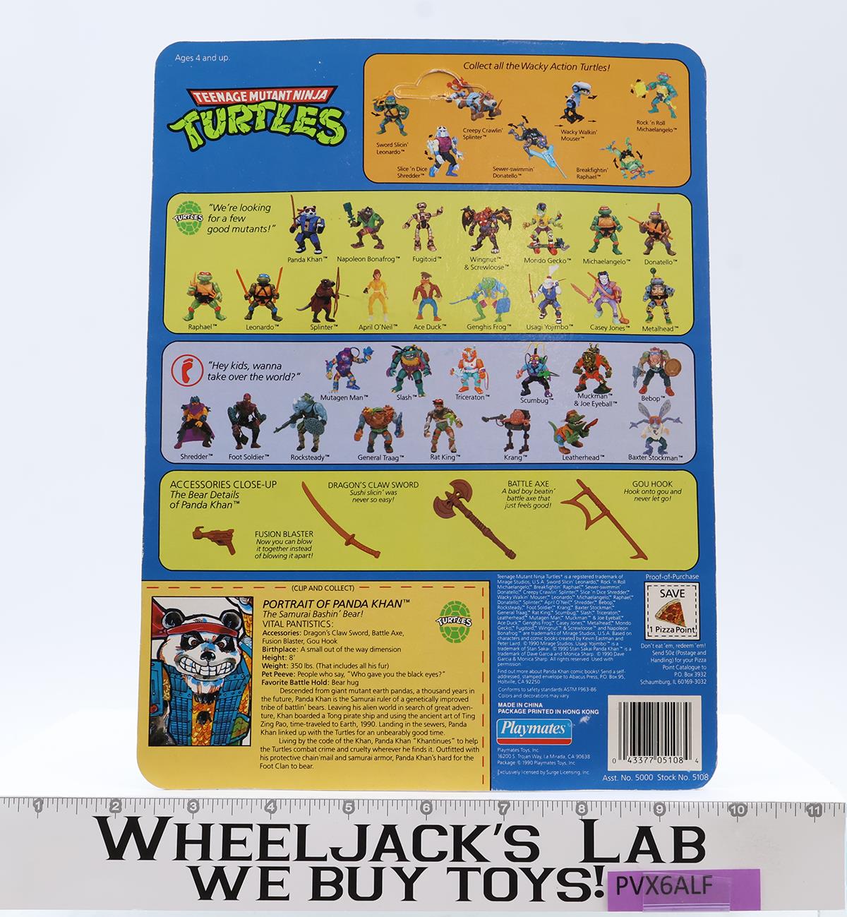 Panda Khan Teenage Mutant Ninja Turtles TMNT 1990 Playmates Figure NEW SEALED