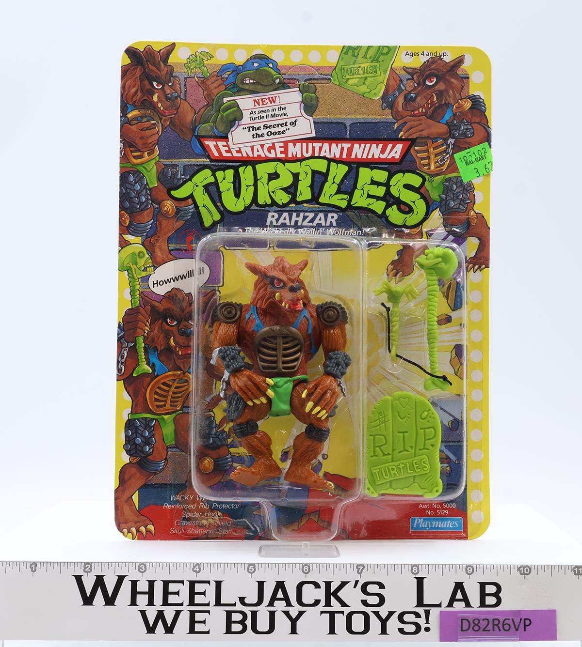 Rahzar Teenage Mutant Ninja Turtles TMNT 1991 Playmates NEW MOSC UNPUNCHED