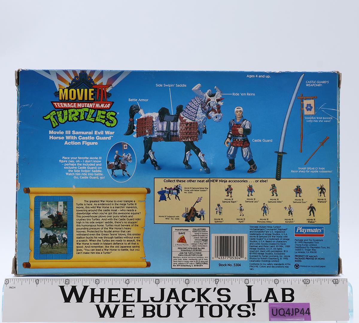 Evil War Horse W/ Castle Guard Movie III TMNT 1992 Playmates Figure Vehicle MISB